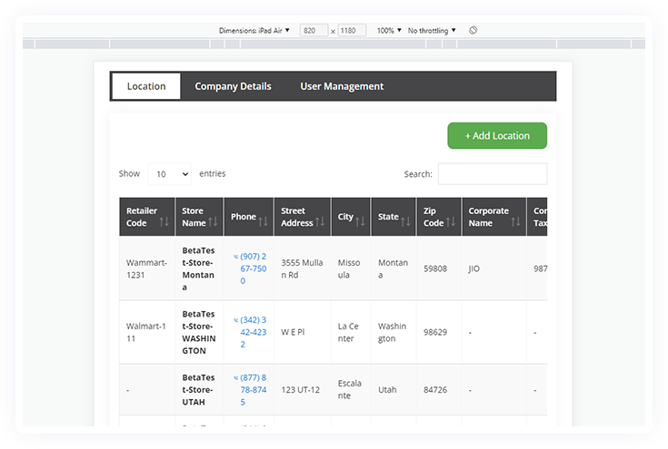 Software compatibility testing dashboard