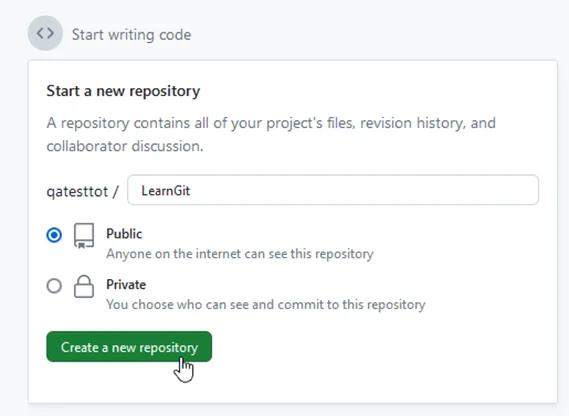 Github New Repository