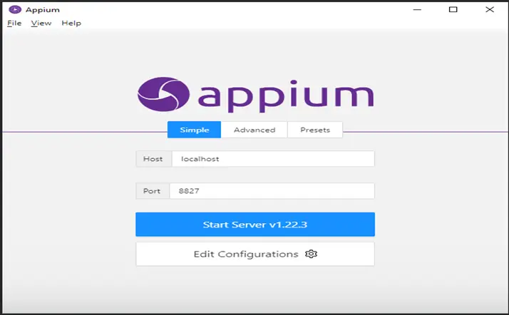 Open Appium Inspector