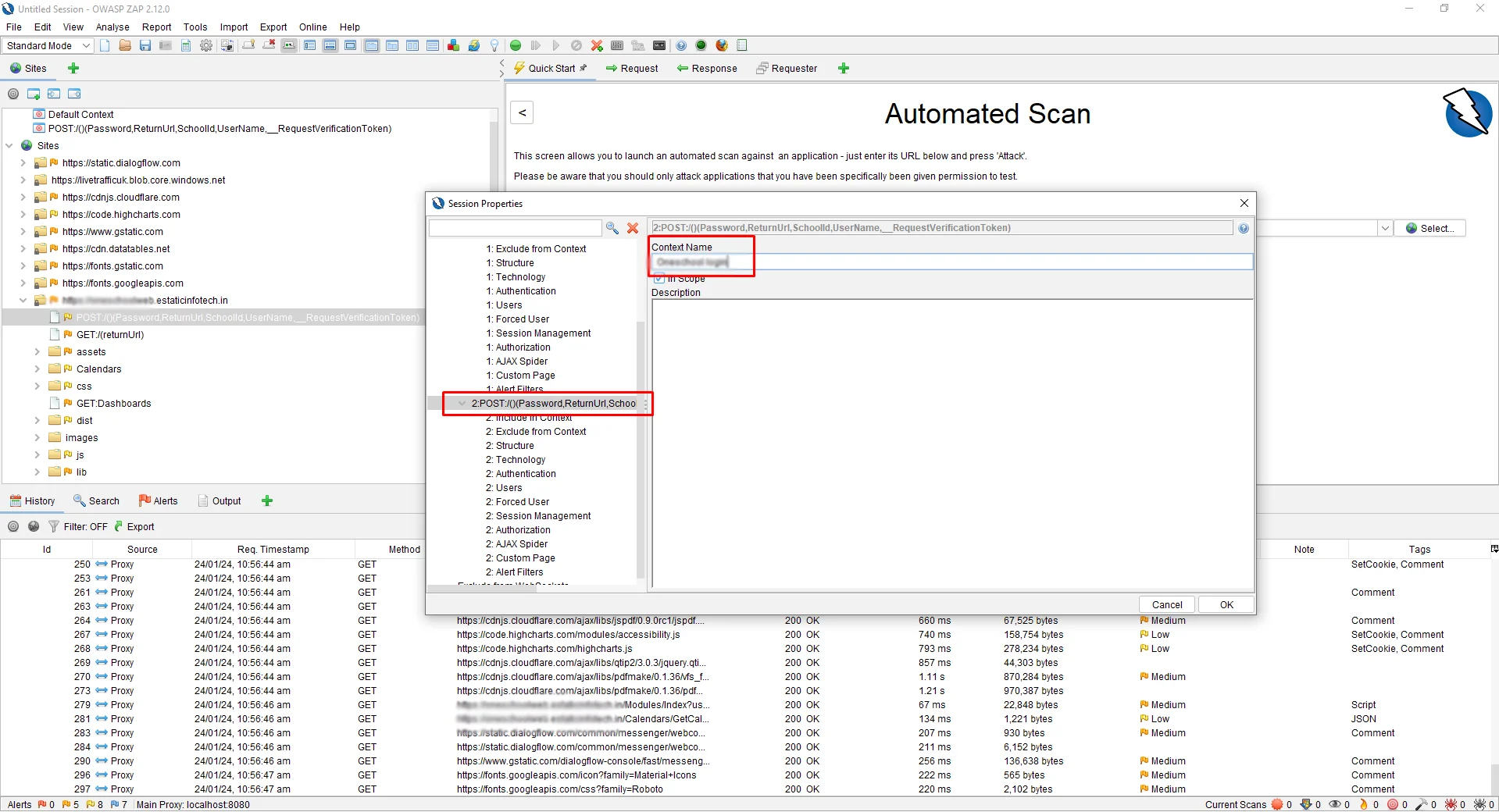 Session Properties 5