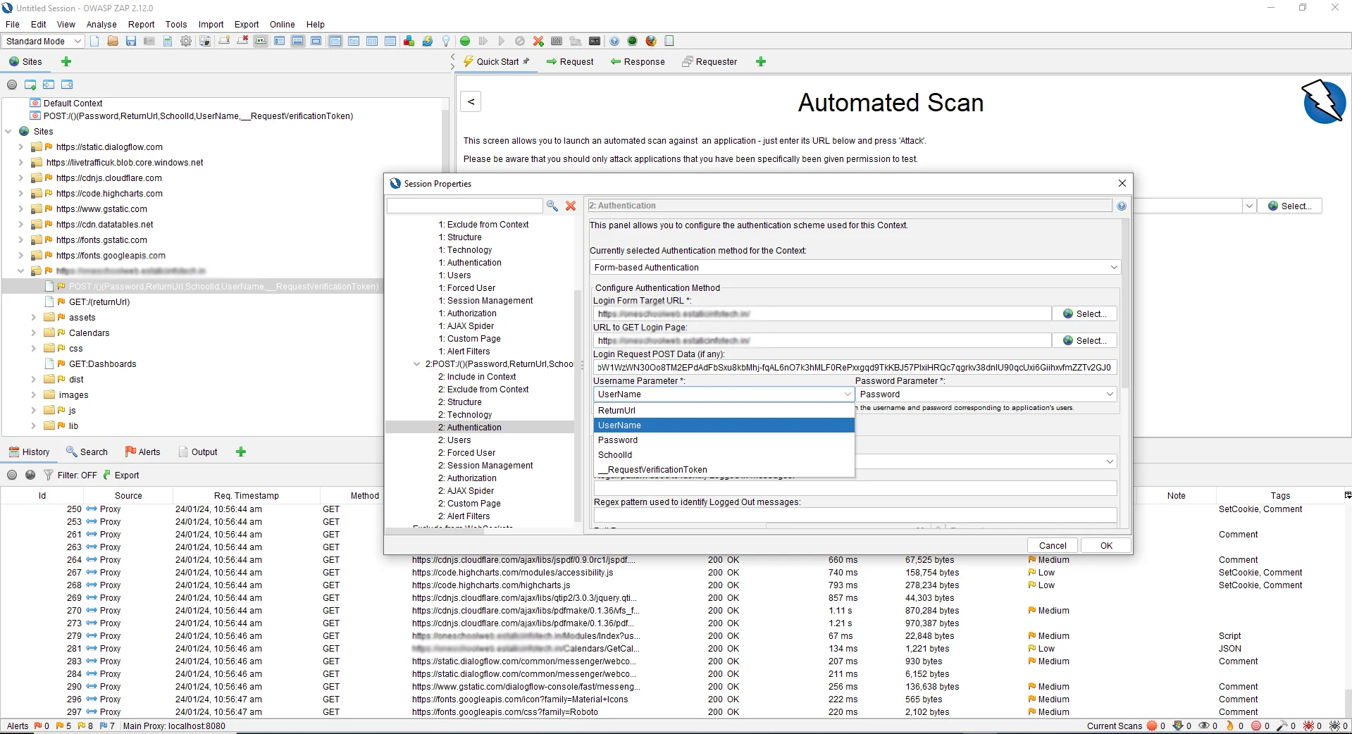 Username Parameters 8