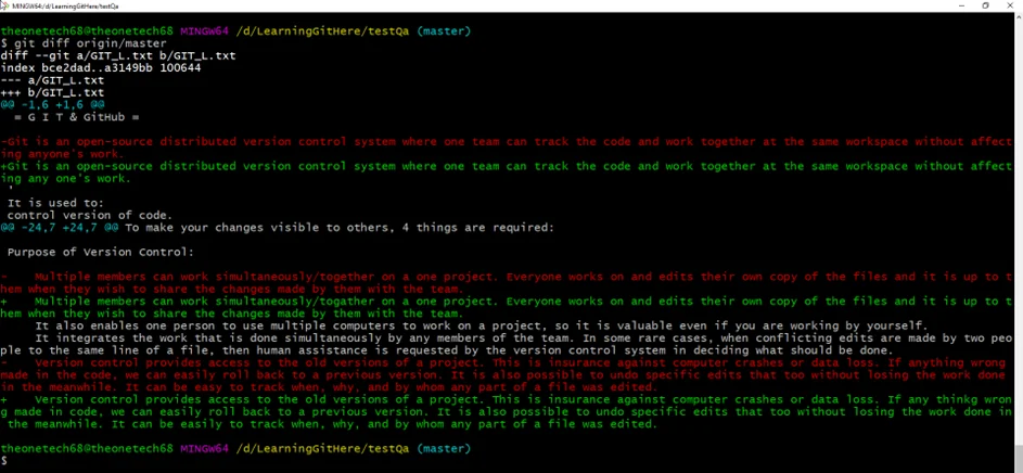 Git Local Master