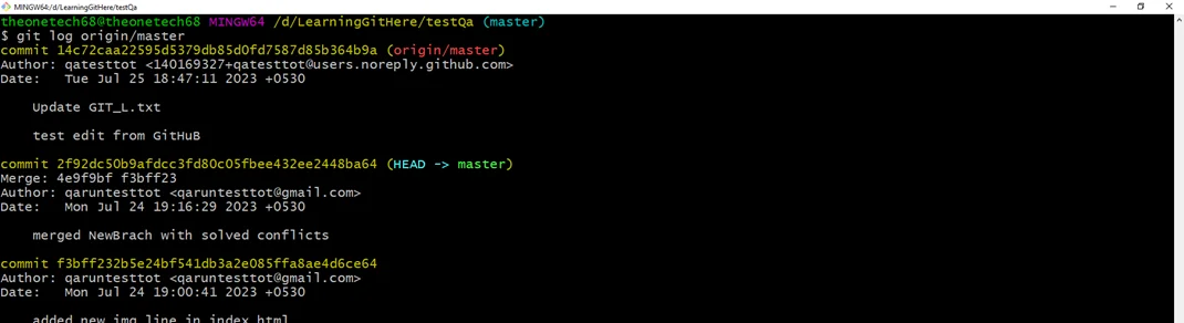 Git Log