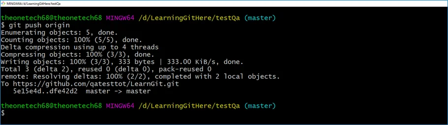 Git Push Origin