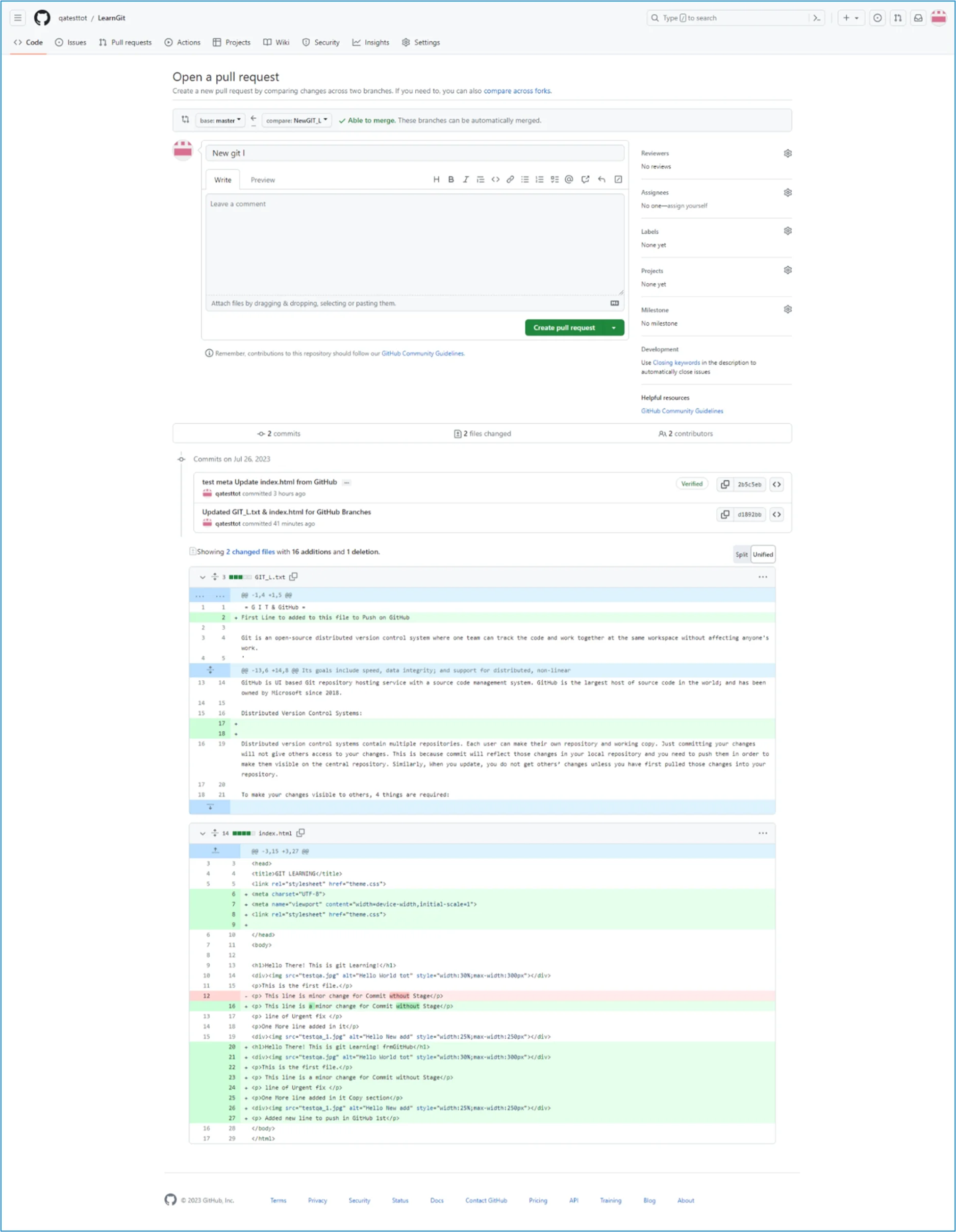 Github Pull