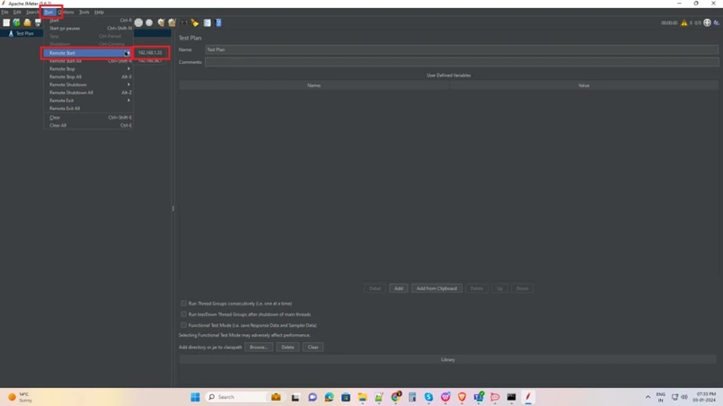 Jmeter Changes